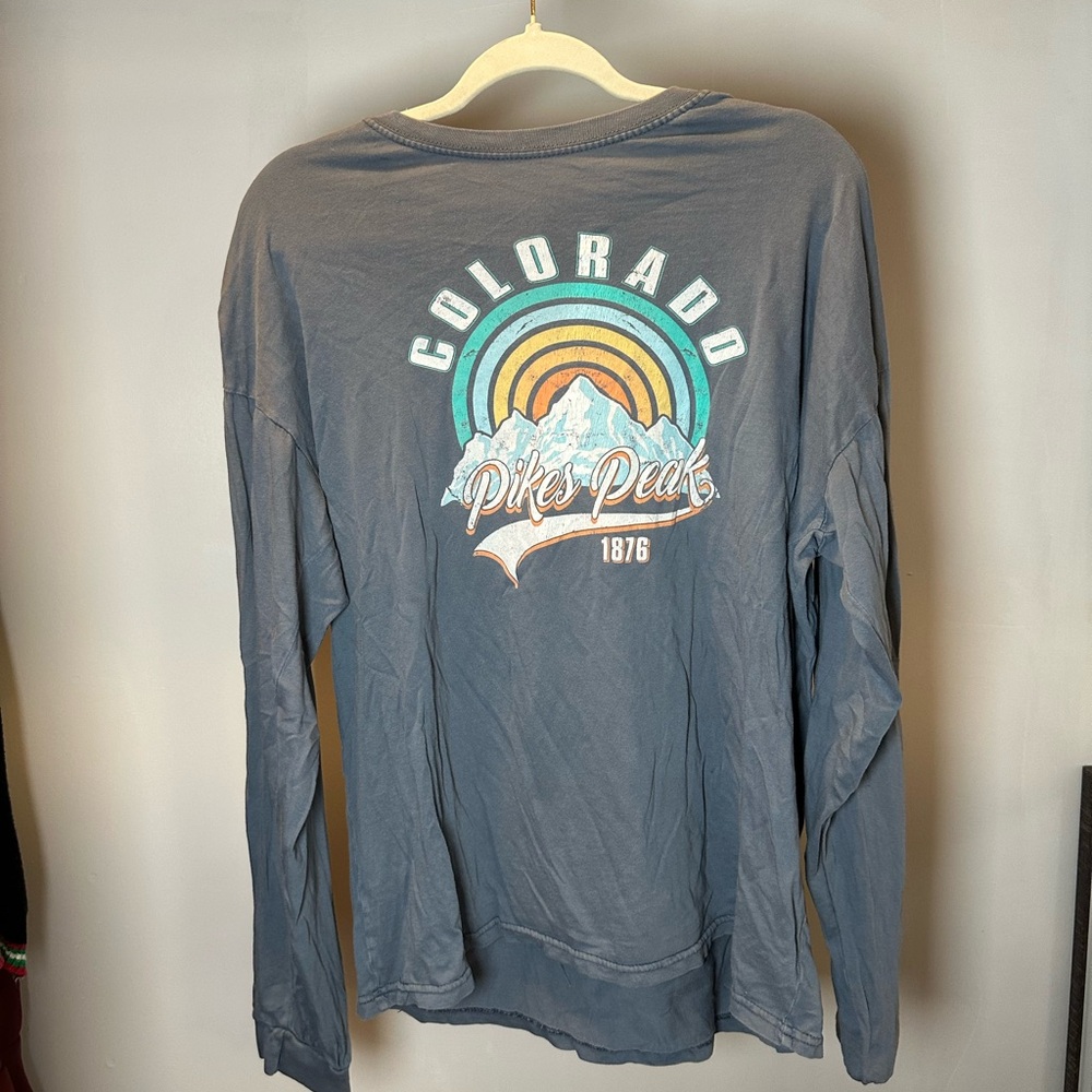 Colorado Pikes Peak Graphic Long Sleeve Shirt